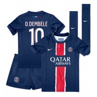 Paris Saint-Germain Ousmane Dembele #10 Fotballklær Hjemmedraktsett Barn 2024-25 Kortermet (+ korte bukser)